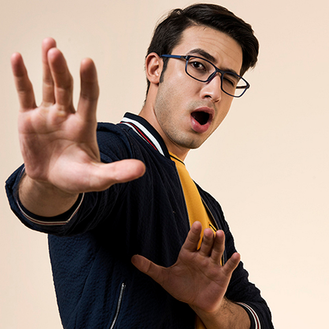 Lenskart Air Online Sky Blue Full Rim Rectangle left side