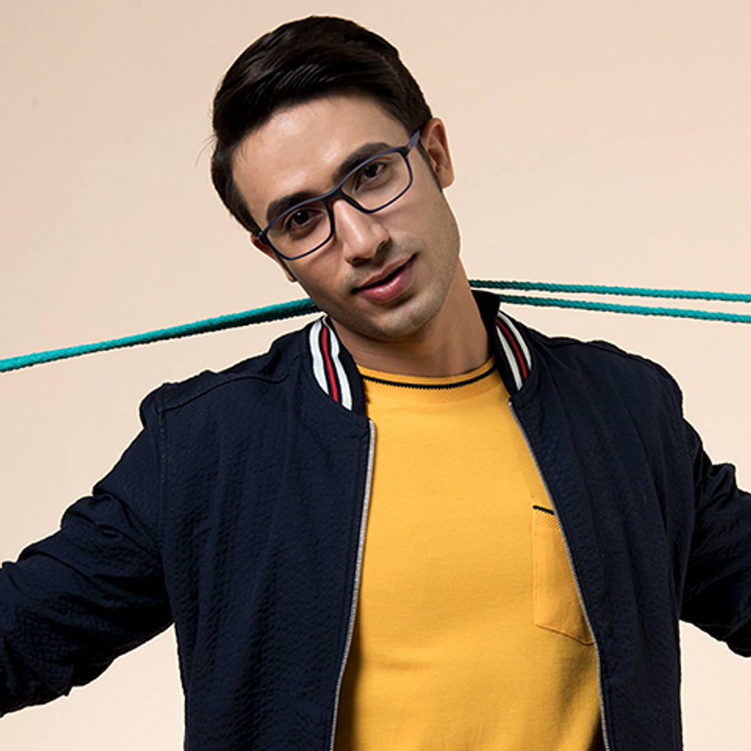 Lenskart Air Online Sky Blue Full Rim Rectangle right side