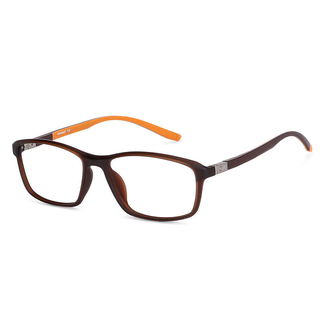 Lenskart Air Online Light Brown Full Rim Rectangle left side