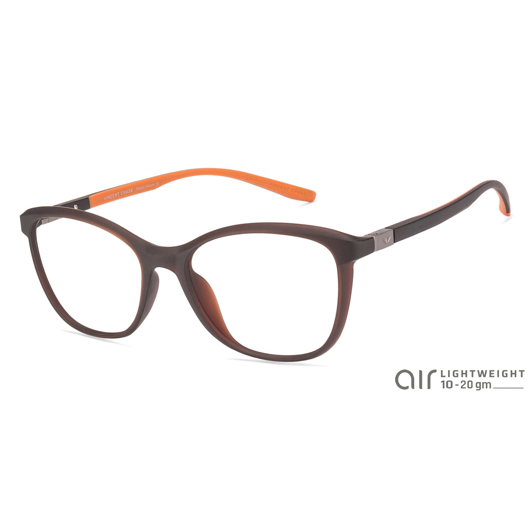 Lenskart Air Online Light Brown Full Rim Cat Eye left side