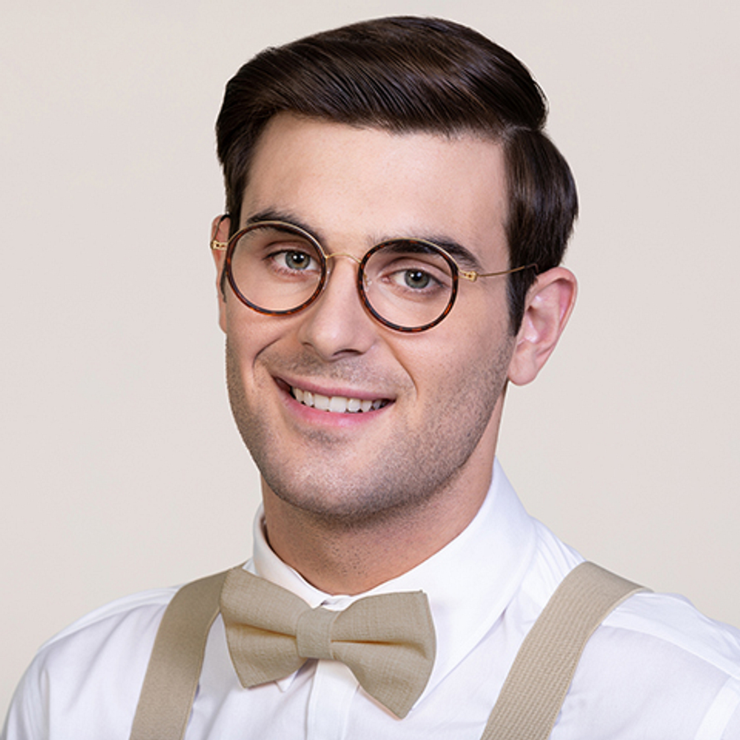 Lenskart Air Online Golden Brown Full Rim Round right side