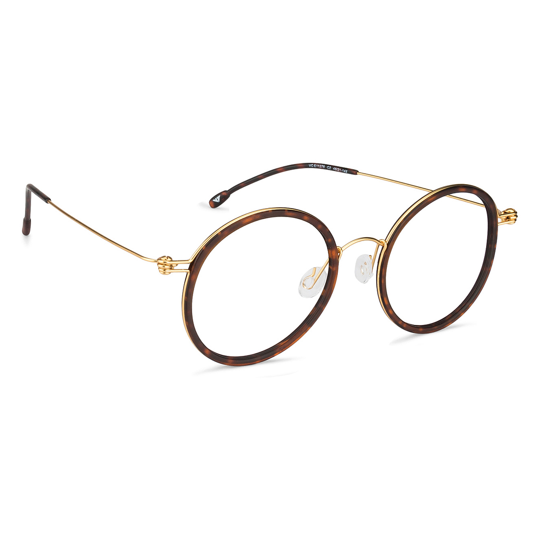 Lenskart Air Online Golden Brown Full Rim Round right side