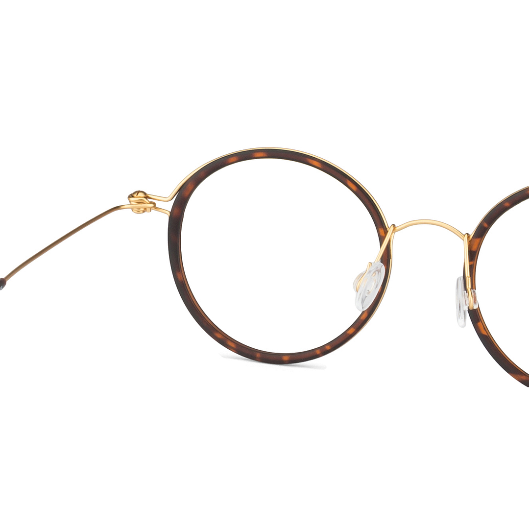 Lenskart Air Online Golden Brown Full Rim Round right side