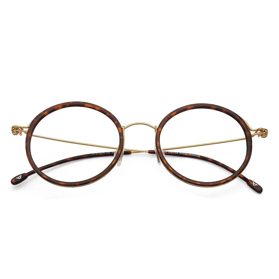 Lenskart Air Online Golden Brown Full Rim Round left side