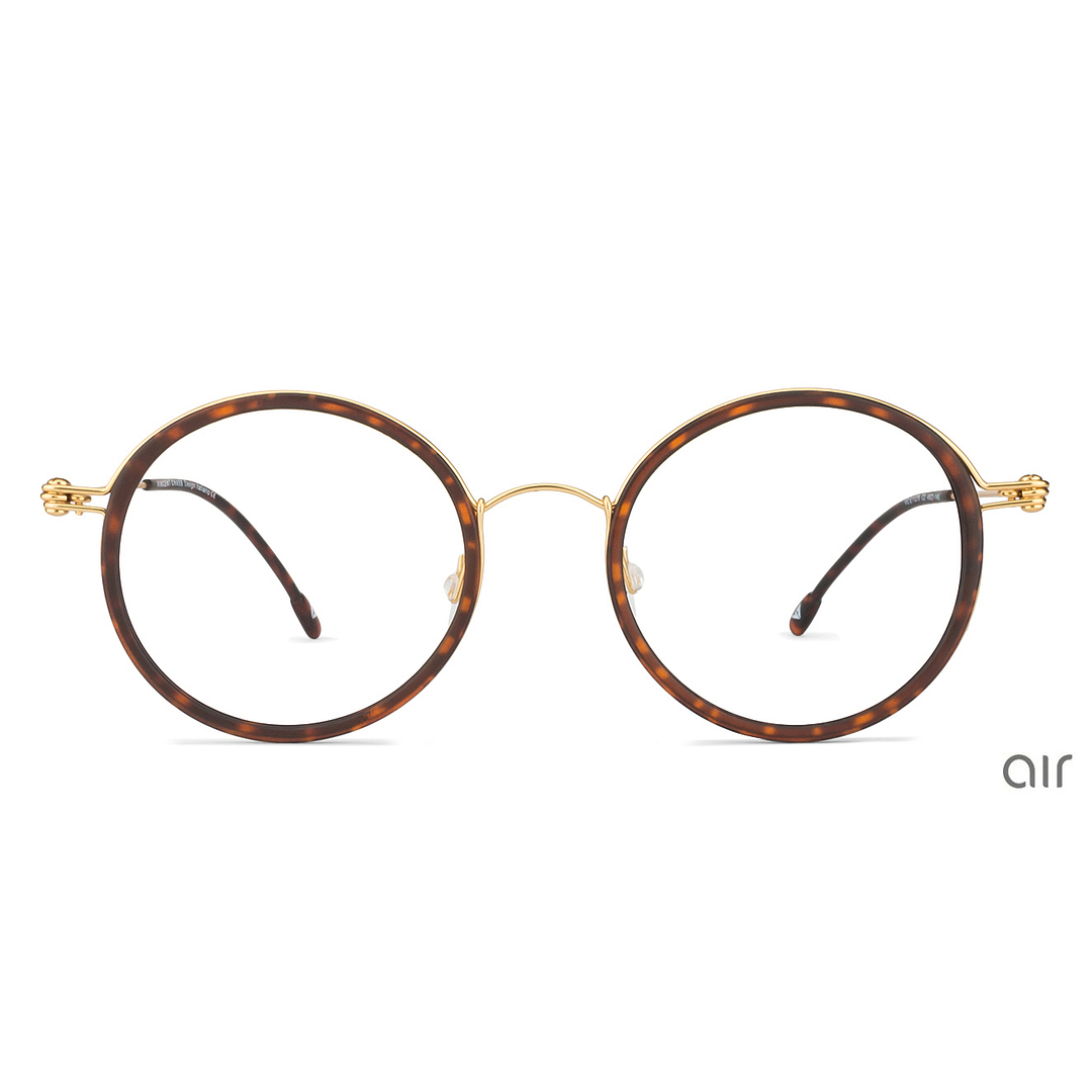 Lenskart Air Online Golden Brown Full Rim Round left side