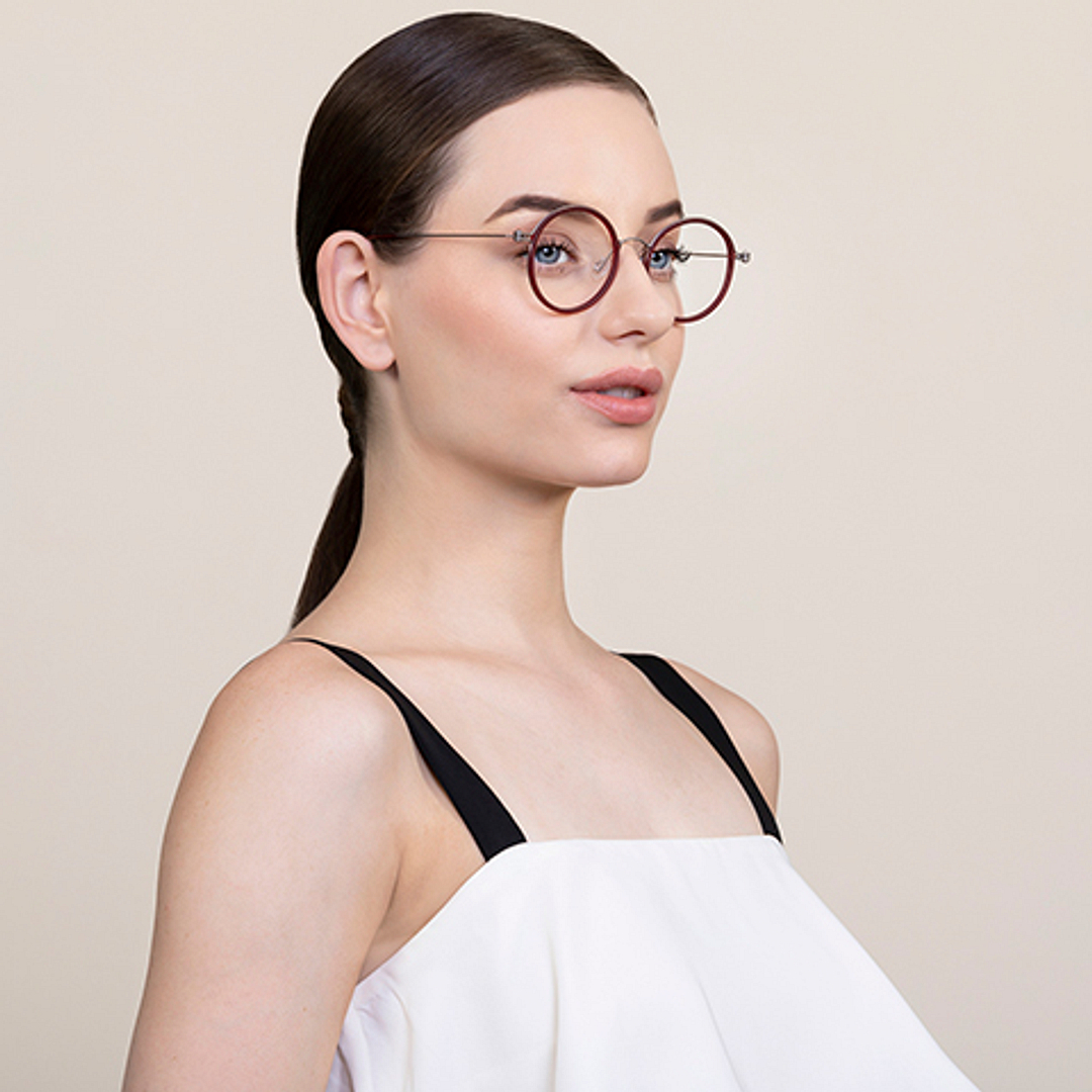 Lenskart Air Online Mid Gunmetal Full Rim Round left side