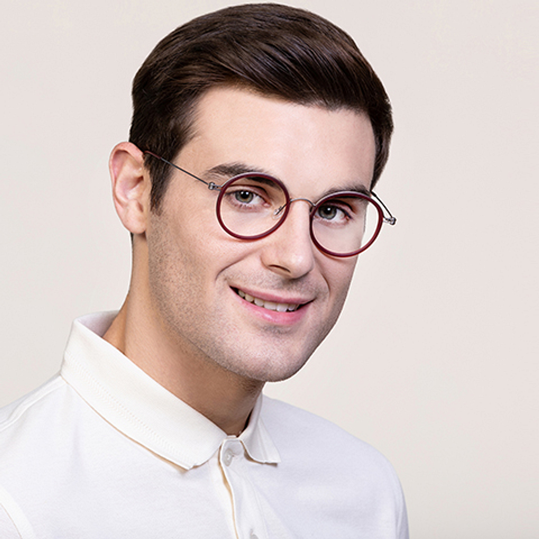 Lenskart Air Online Mid Gunmetal Full Rim Round right side