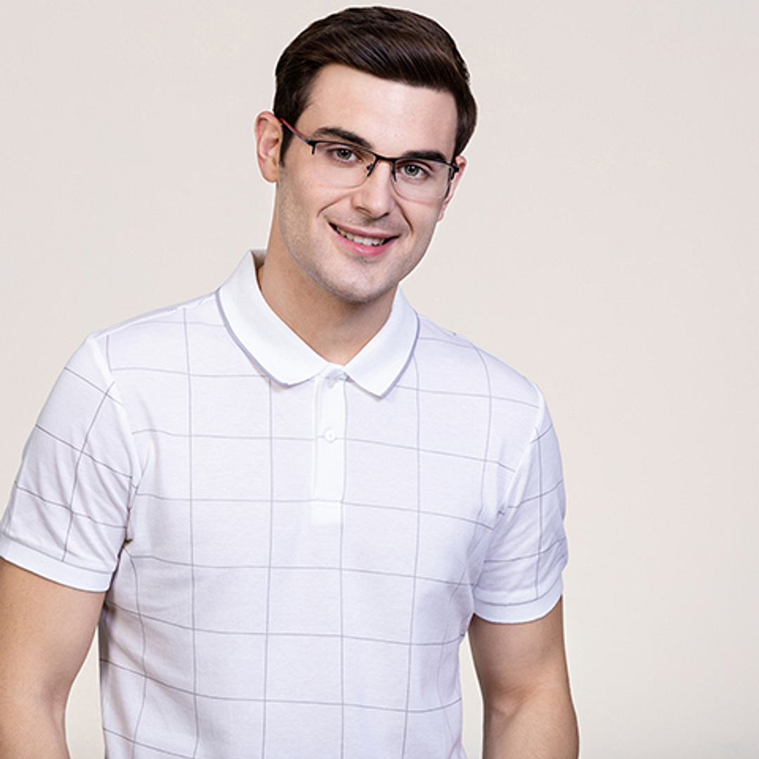 Lenskart Air Online Black Half Rim Rectangle left side