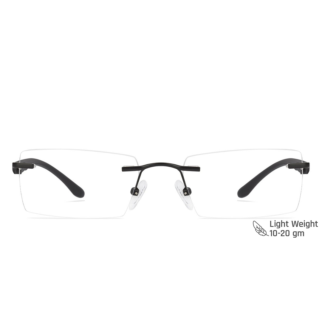 Lenskart Air Online Black Rimless Rectangle left side