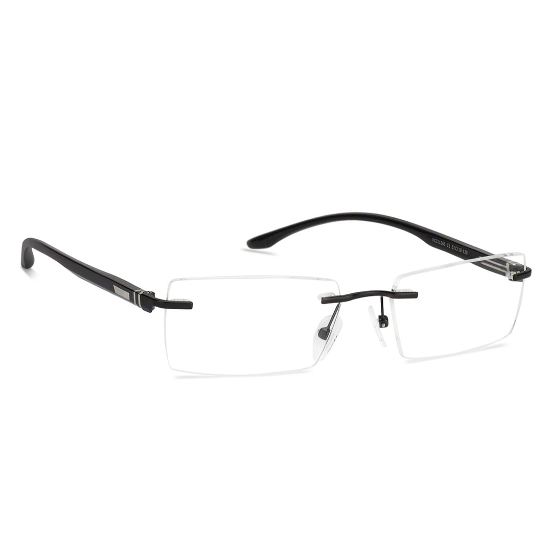 Lenskart Air Online Black Rimless Rectangle left side