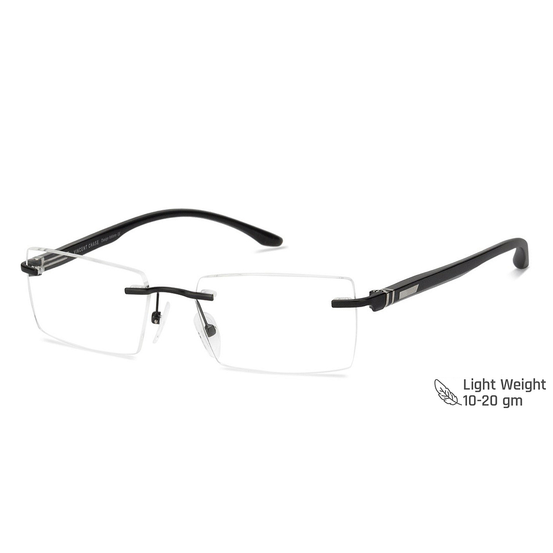 Lenskart Air Online Black Rimless Rectangle right side