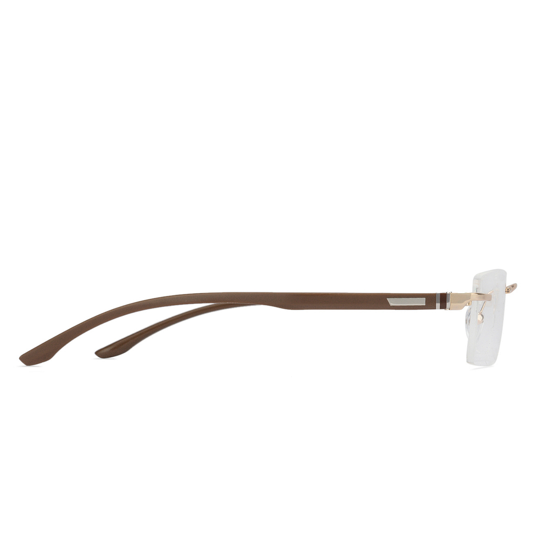 Lenskart Air Online Gold Rimless Rectangle left side