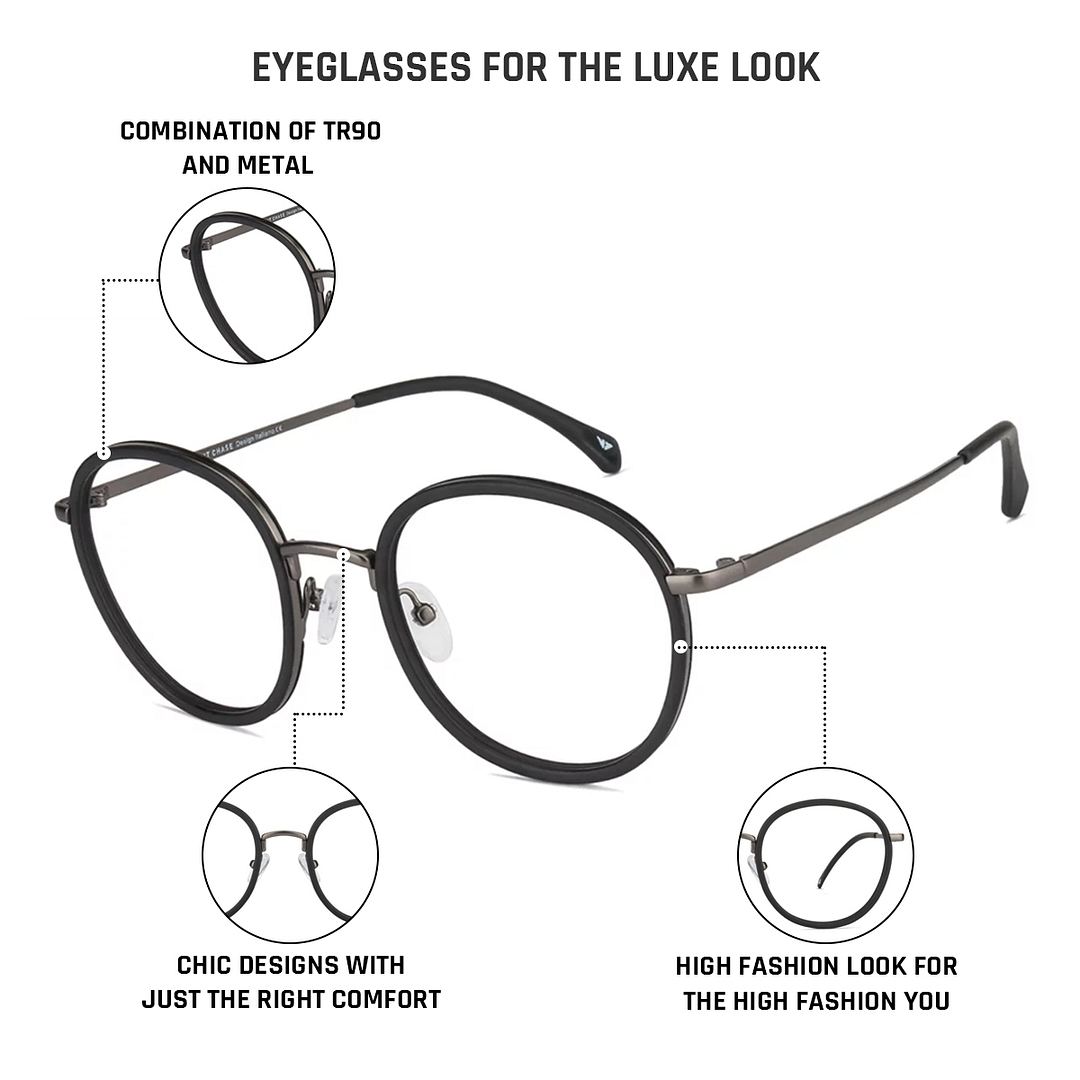 Lenskart Air Online Black Full Rim Round right side