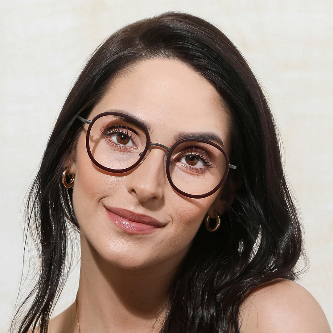 Lenskart Air Online Mid Gunmetal Full Rim Round left side