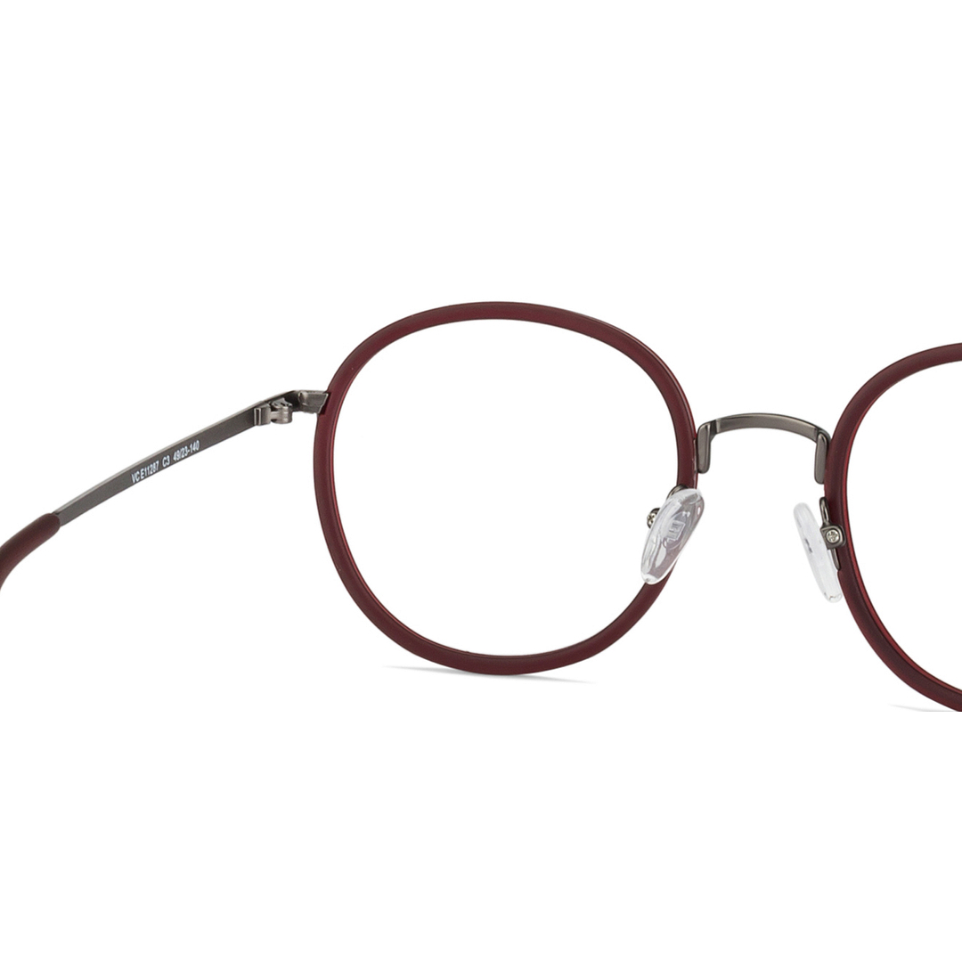 Lenskart Air Online Mid Gunmetal Full Rim Round left side