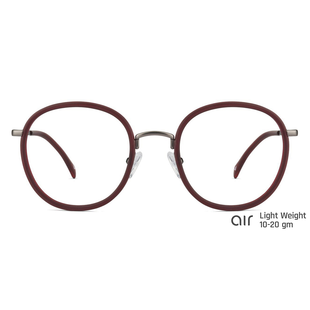 Lenskart Air Online Mid Gunmetal Full Rim Round left side