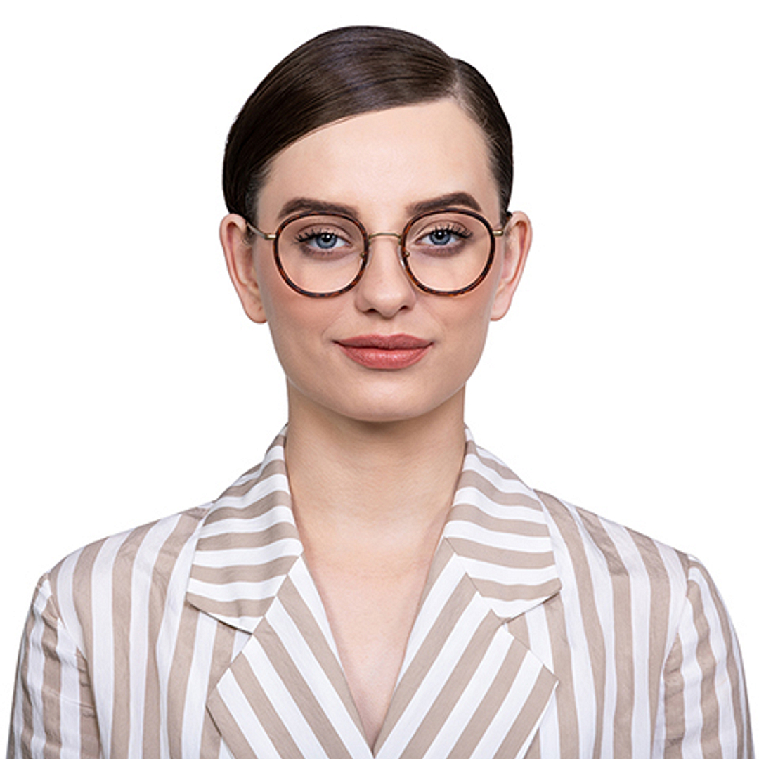 Lenskart Air Online Gold Full Rim Round right side