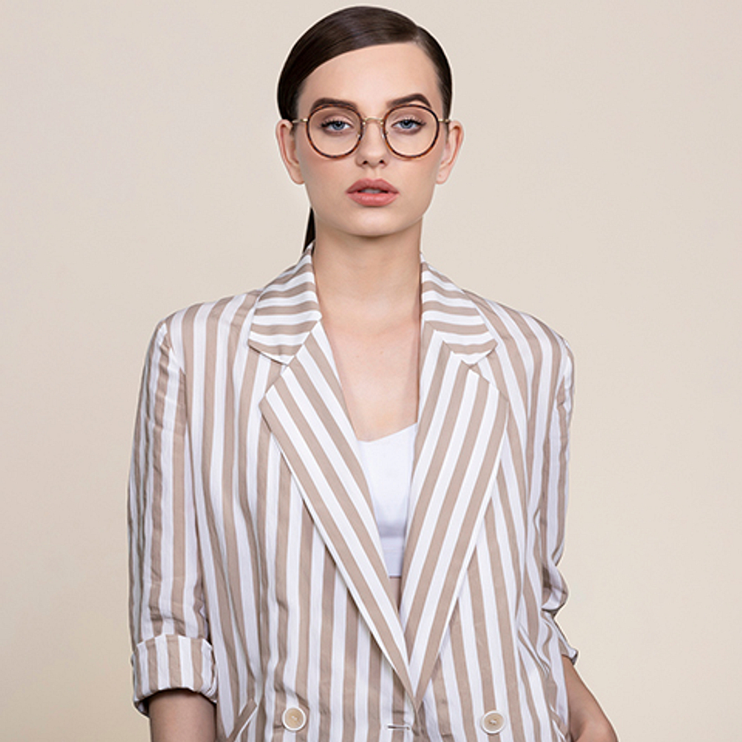 Lenskart Air Online Gold Full Rim Round left side