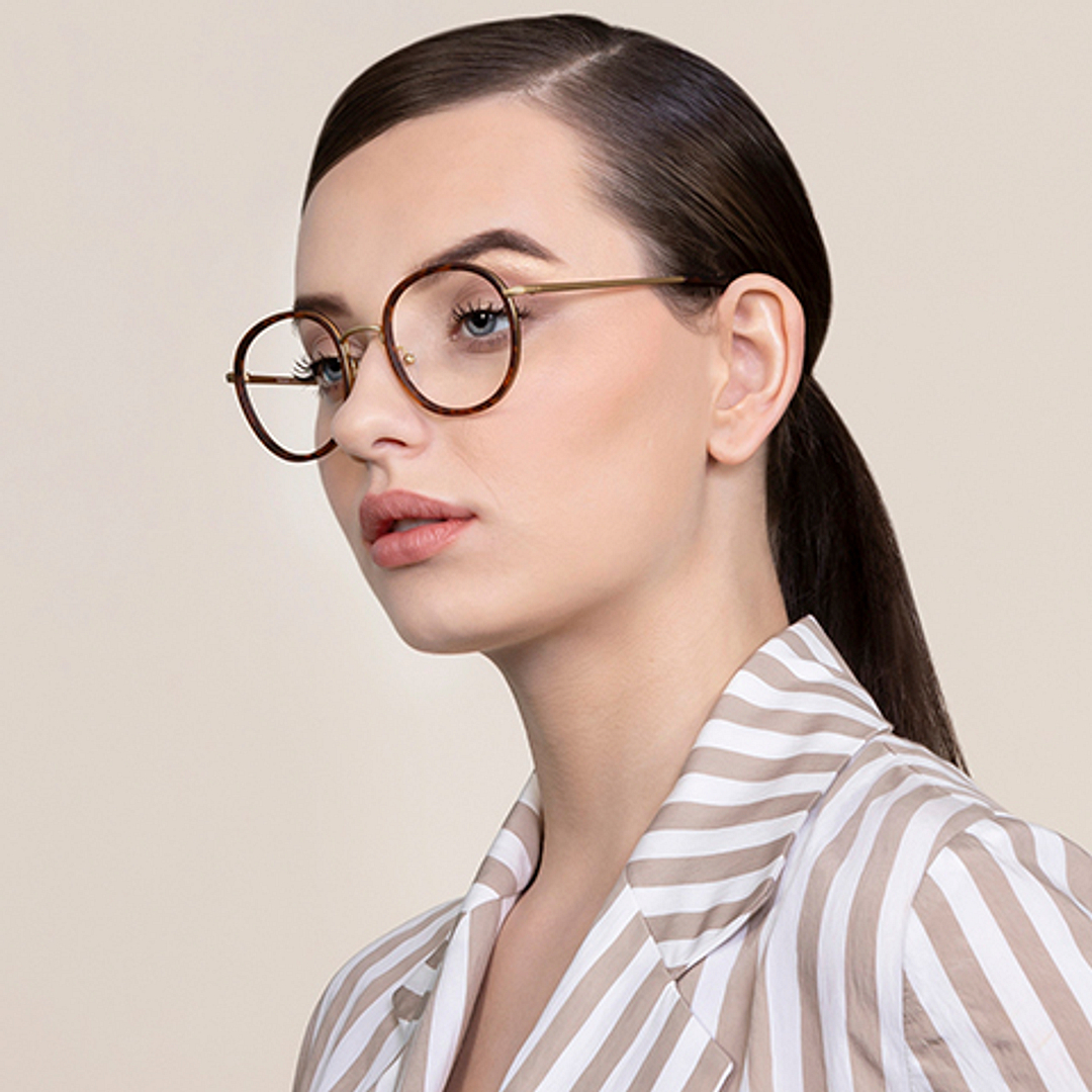 Lenskart Air Online Gold Full Rim Round right side
