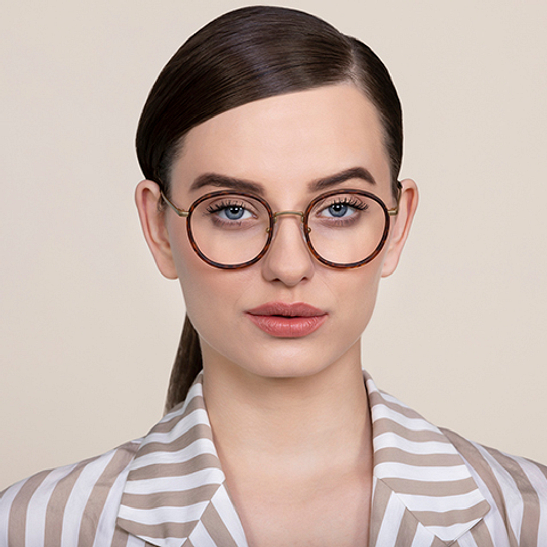 Lenskart Air Online Gold Full Rim Round right side