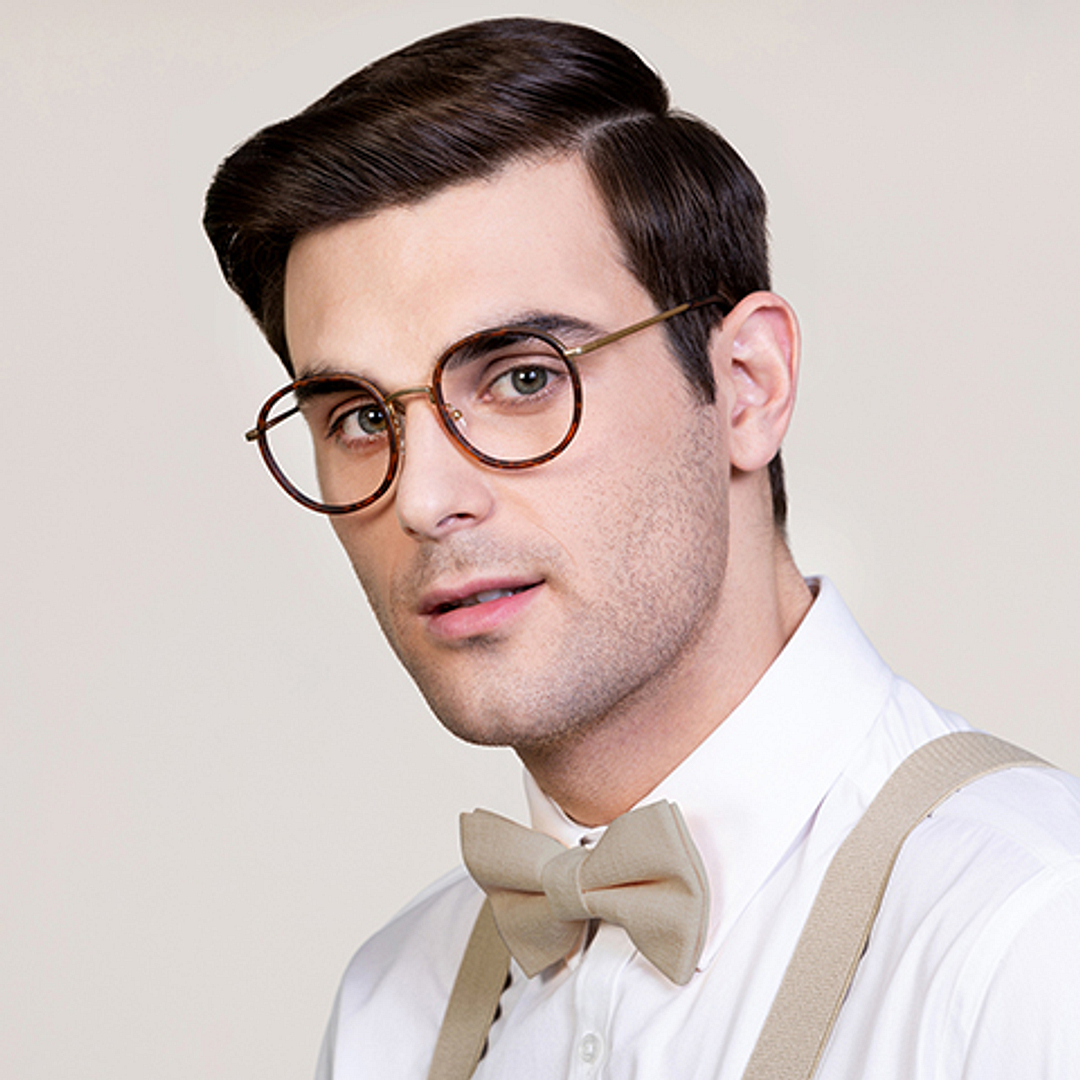 Lenskart Air Online Gold Full Rim Round left side