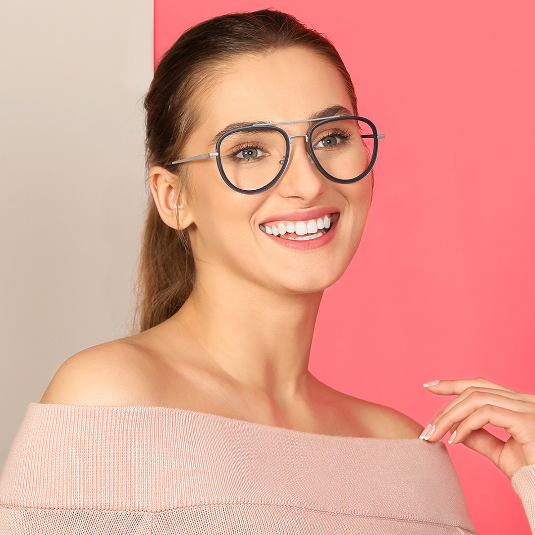 Lenskart Air Online Black Full Rim Aviator left side