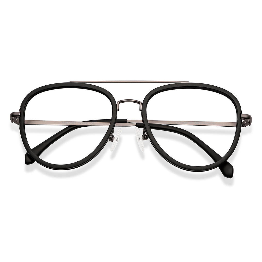 Lenskart Air Online Black Full Rim Aviator left side