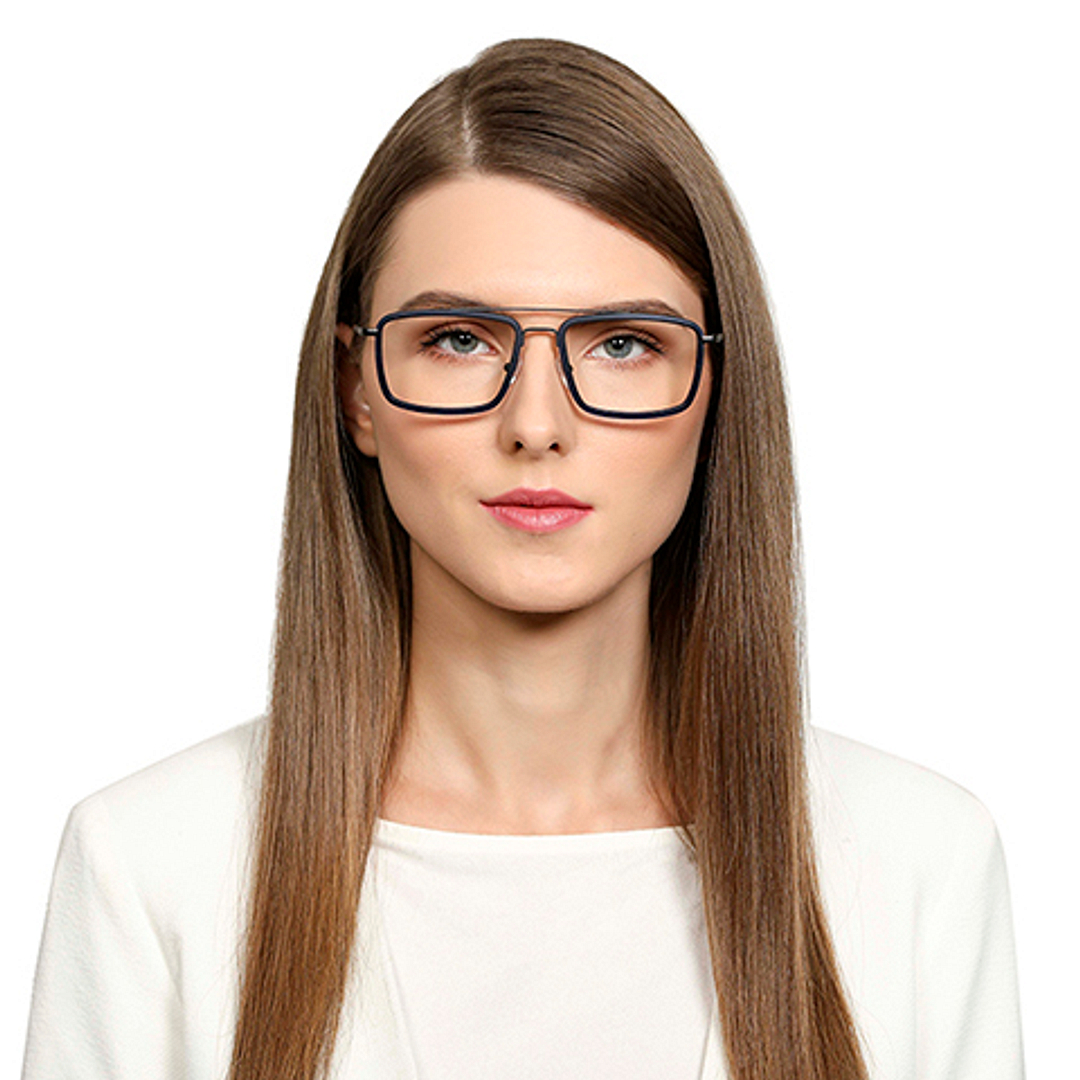 Lenskart Air Online Mid Gunmetal Full Rim Square left side