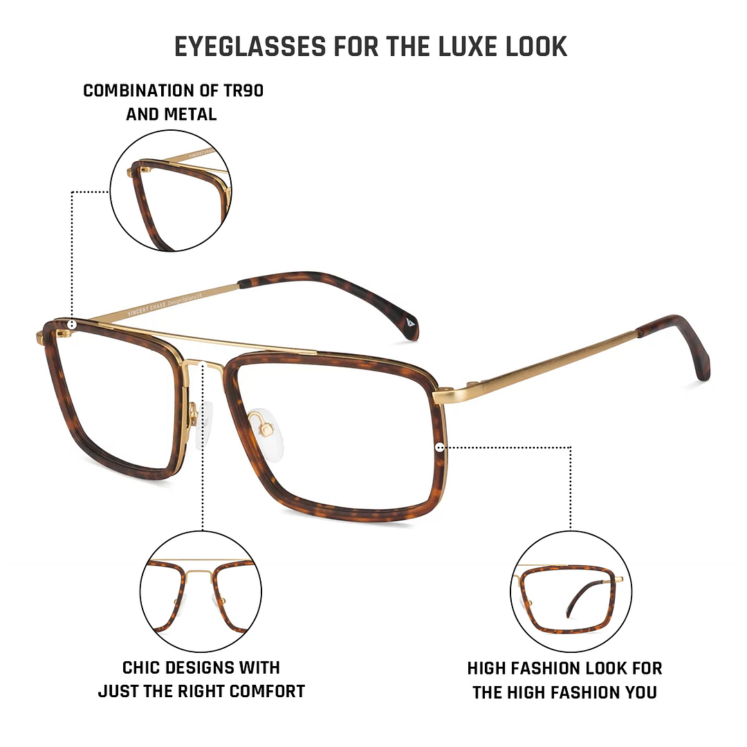Lenskart Air Online Gold Full Rim Square right side