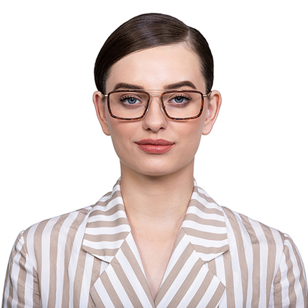 Lenskart Air Online Gold Full Rim Square left side