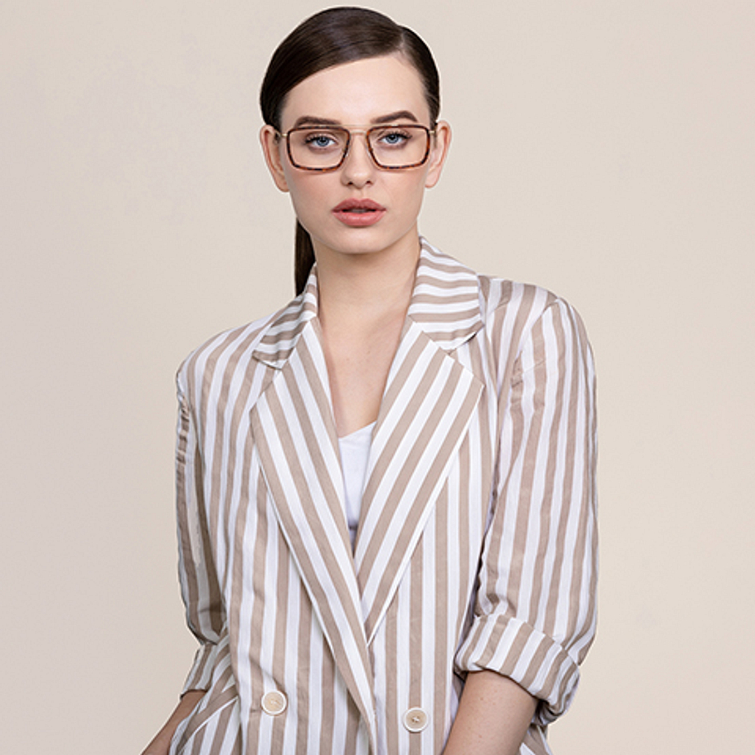 Lenskart Air Online Gold Full Rim Square left side