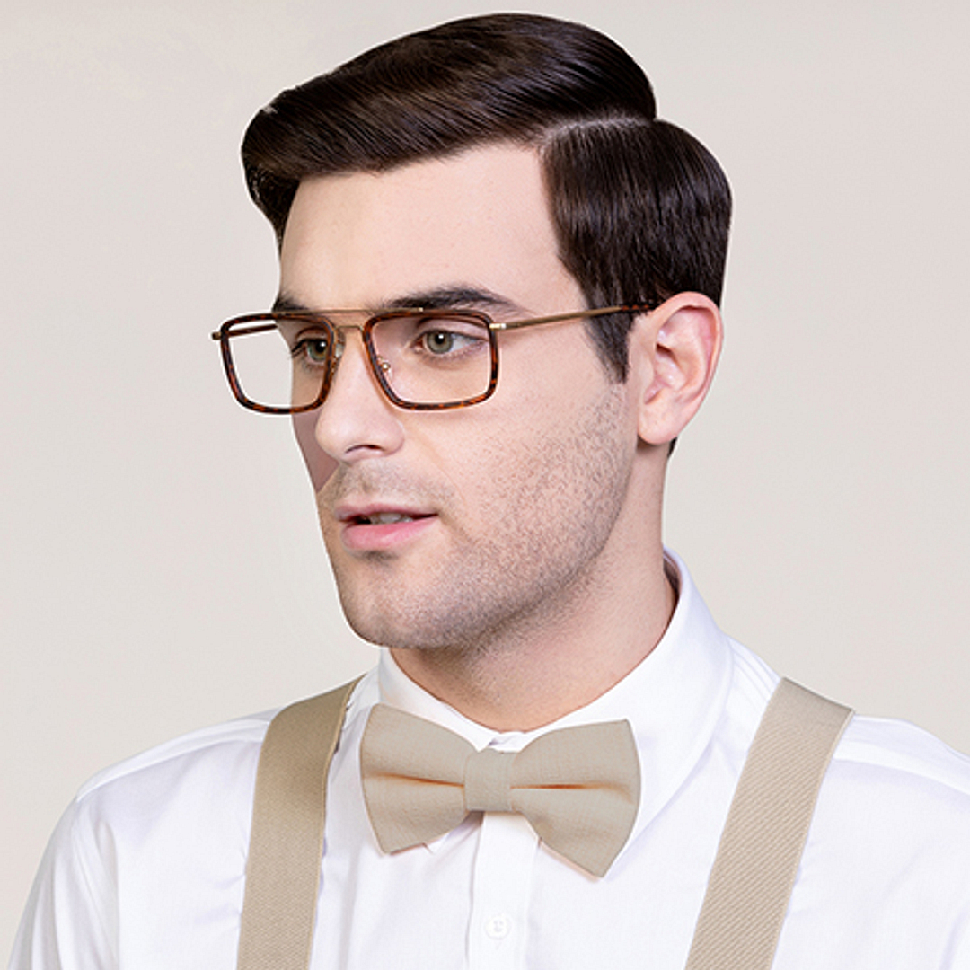Lenskart Air Online Gold Full Rim Square right side