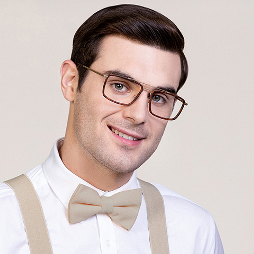 Lenskart Air Online Gold Full Rim Square left side