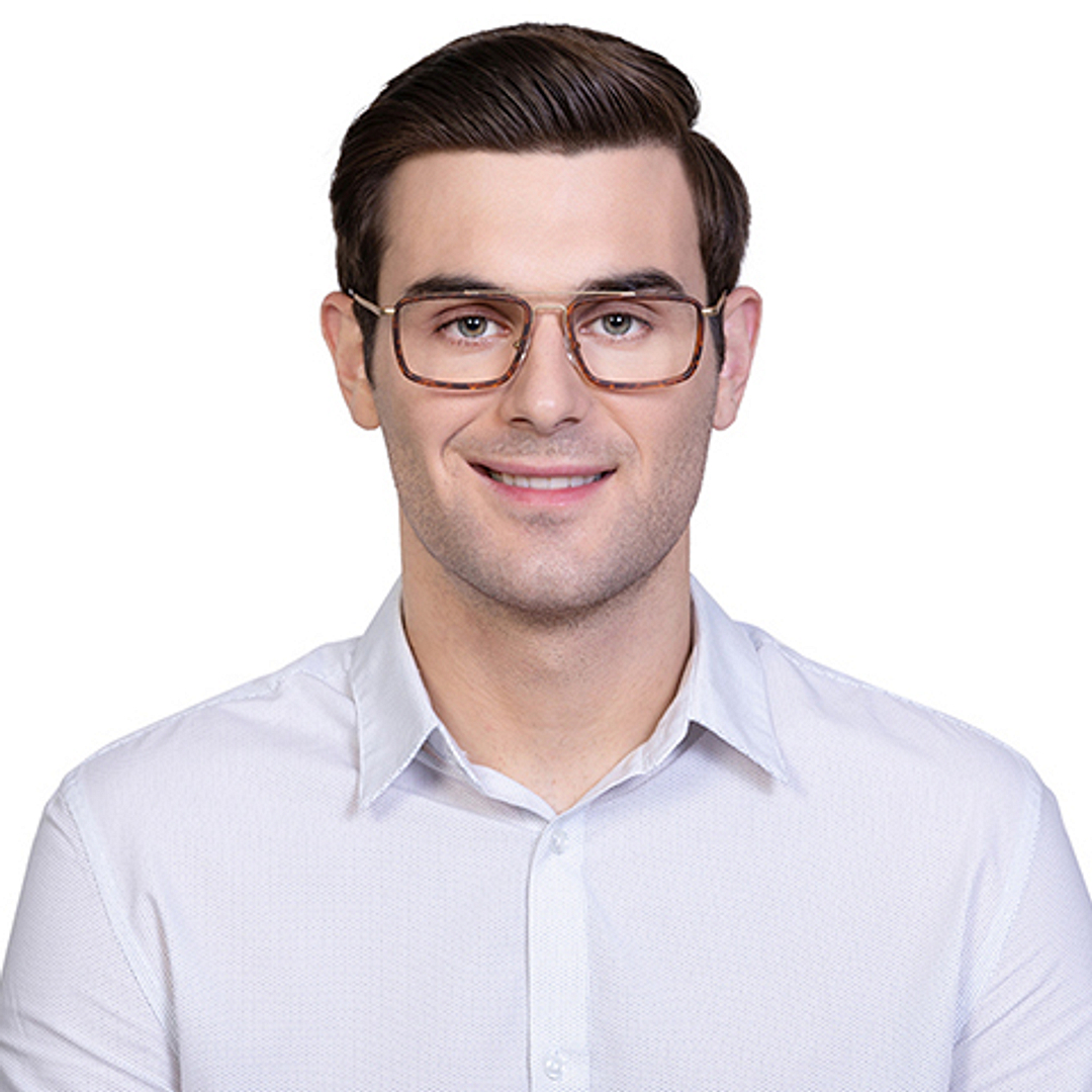 Lenskart Air Online Gold Full Rim Square right side