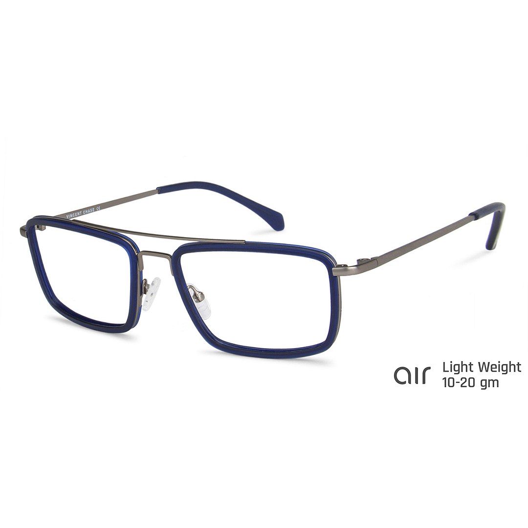 Lenskart Air Online Sky Blue Full Rim Rectangle left side