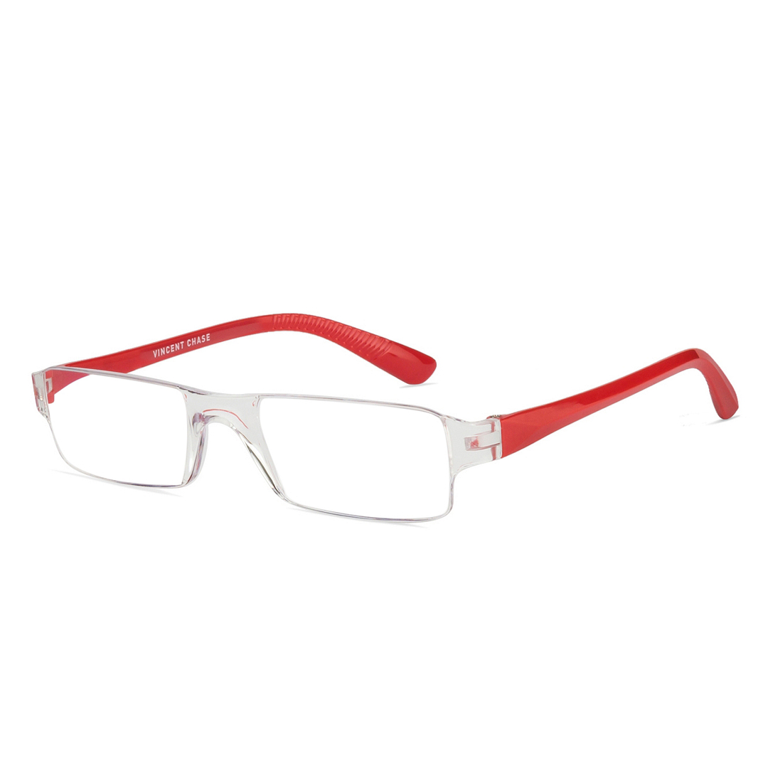 LENSKART BLU READERS Transparent Red Rimless Rectangle LENSKART BLU READERS VC E11335 Only for 3 Prefitted Powers right side