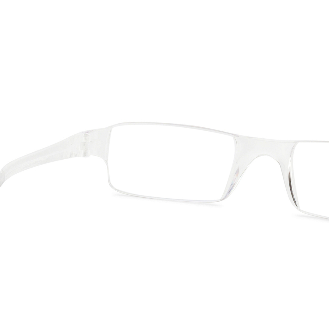 LENSKART BLU READERS Transparent Transparent Rimless Rectangle LENSKART BLU READERS VC E11335 Only for 2 5 Prefitted Powers left side