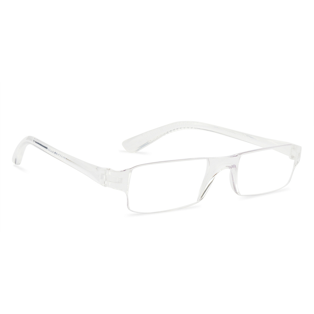 LENSKART BLU READERS Transparent Transparent Rimless Rectangle LENSKART BLU READERS VC E11335 Only for 3 Prefitted Powers left side