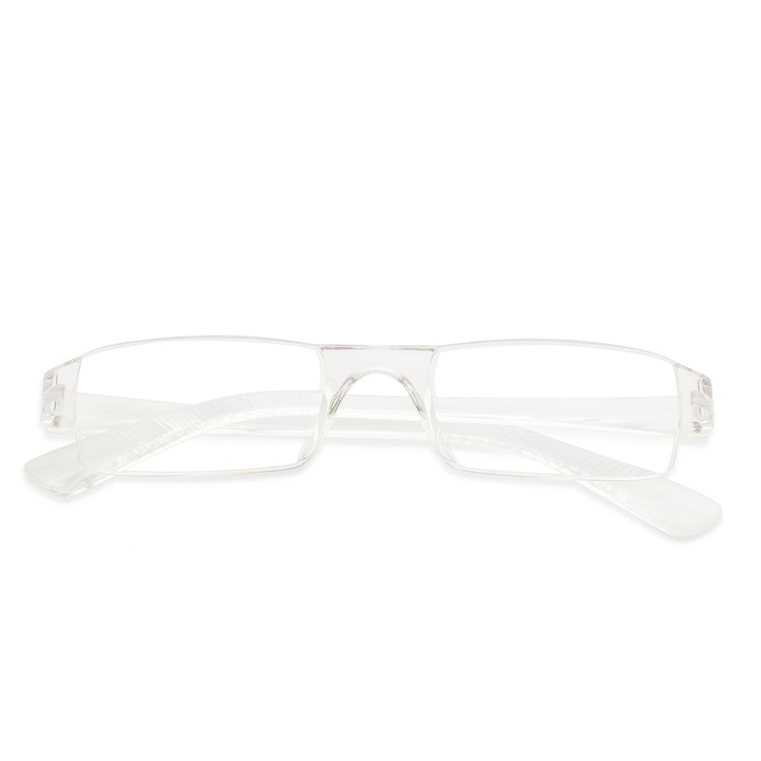 LENSKART BLU READERS Transparent Transparent Rimless Rectangle LENSKART BLU READERS VC E11335 Only for 4 Prefitted Powers left side