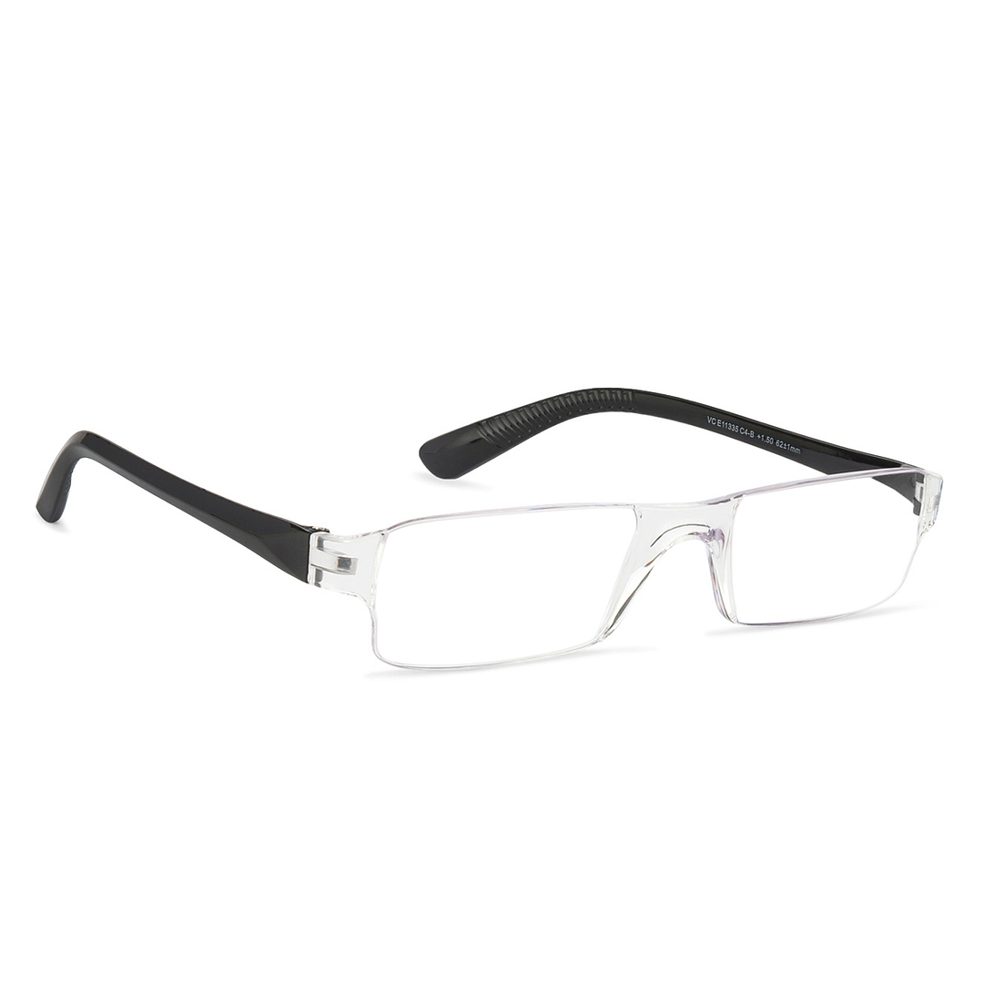 LENSKART BLU READERS Transparent Rimless Rectangle LENSKART BLU READERS VC E11335 Only for 2 Prefitted Powers left side