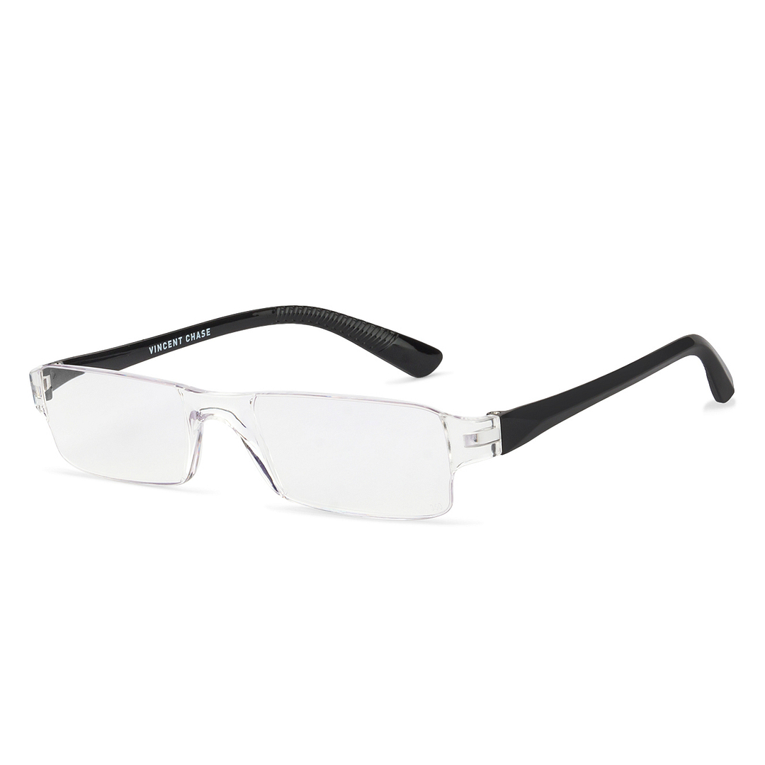 LENSKART BLU READERS Transparent Rimless Rectangle LENSKART BLU READERS VC E11335 Only for 3 Prefitted Powers left side