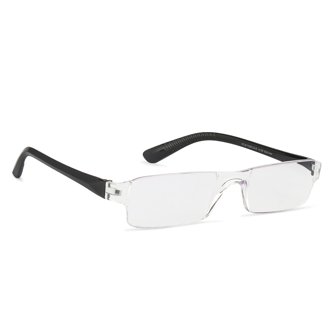 LENSKART BLU READERS Transparent Rimless Rectangle LENSKART BLU READERS VC E11335 Only for 3 Prefitted Powers left side