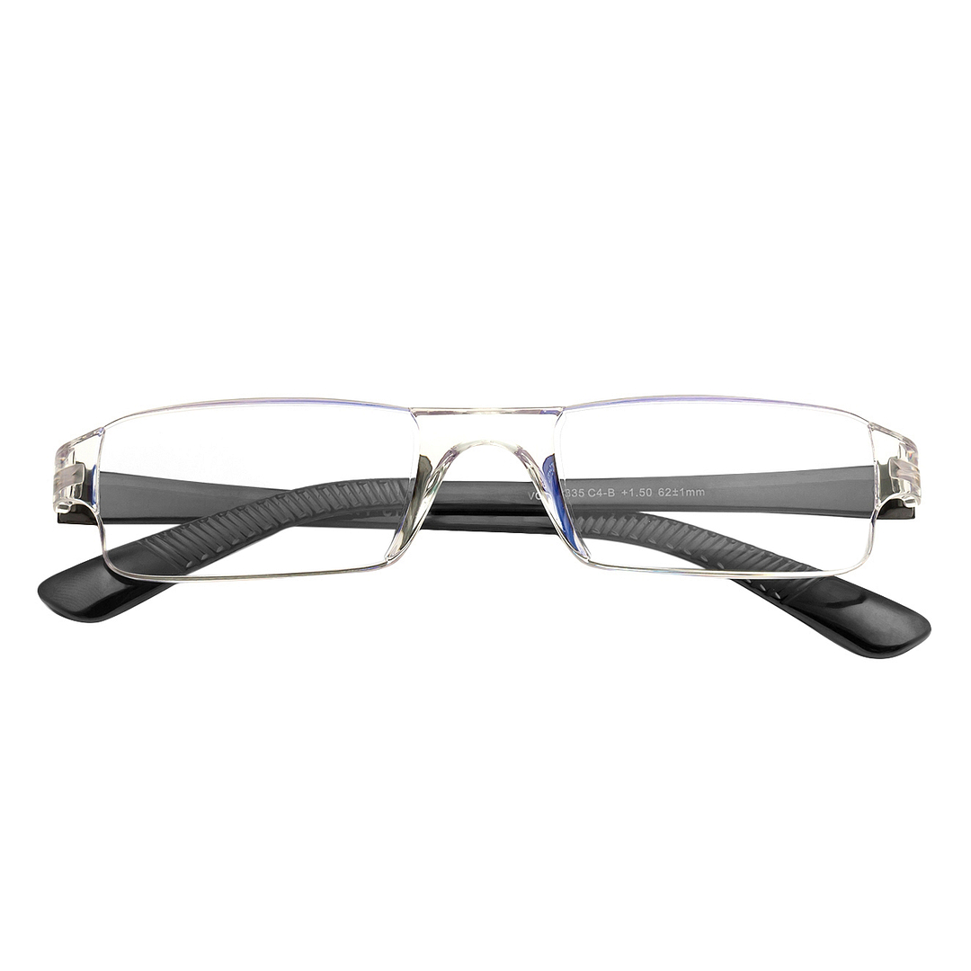 LENSKART BLU READERS Transparent Rimless Rectangle LENSKART BLU READERS VC E11335 Only for 3 5 Prefitted Powers left side