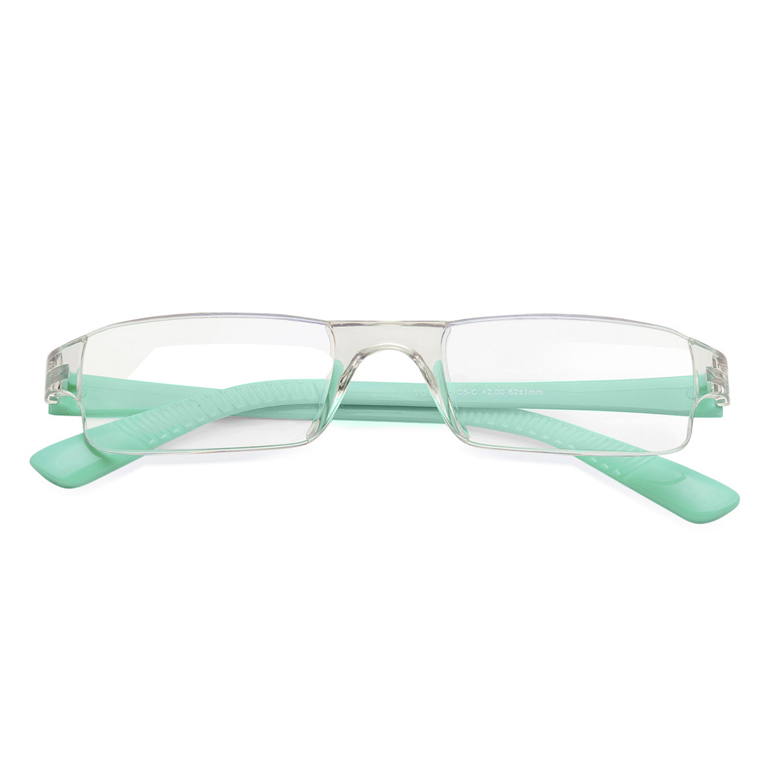 LENSKART BLU READERS Transparent Sky Blue Rimless Rectangle LENSKART BLU READERS VC E11335 Only for 2 Prefitted Powers right side
