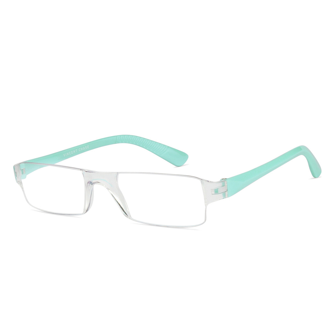 LENSKART BLU READERS Transparent Sky Blue Rimless Rectangle LENSKART BLU READERS VC E11335 Only for 4 Prefitted Powers right side