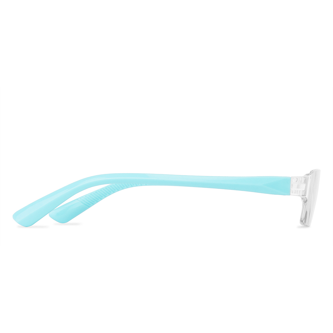 LENSKART BLU READERS Transparent Sky Blue Rimless Rectangle LENSKART BLU READERS VC E11335 Only for 4 Prefitted Powers right side