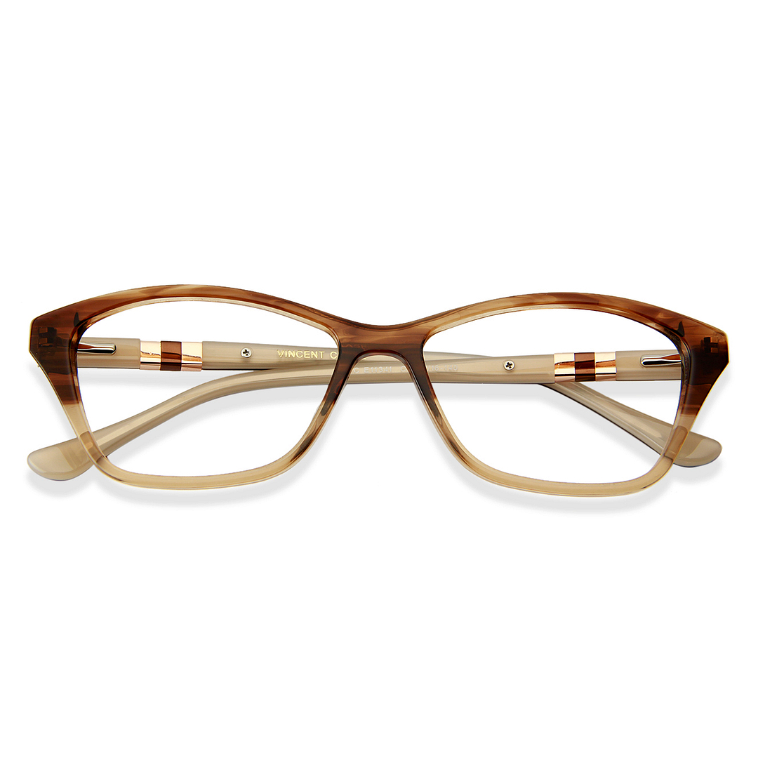 Vincent Chase Online Brown Transparent Full Rim Cat Eye right side
