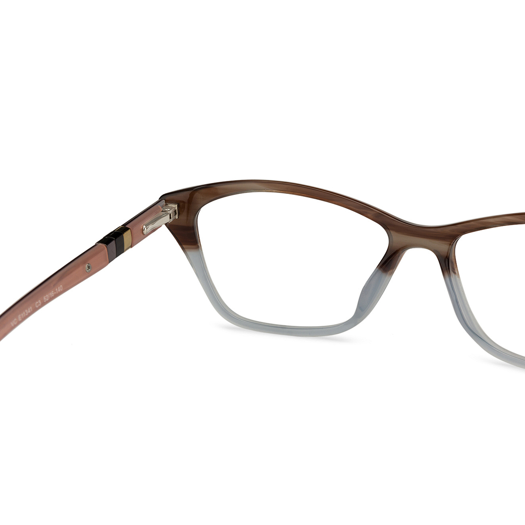 Vincent Chase Online Brown Transparent Full Rim Cat Eye left side