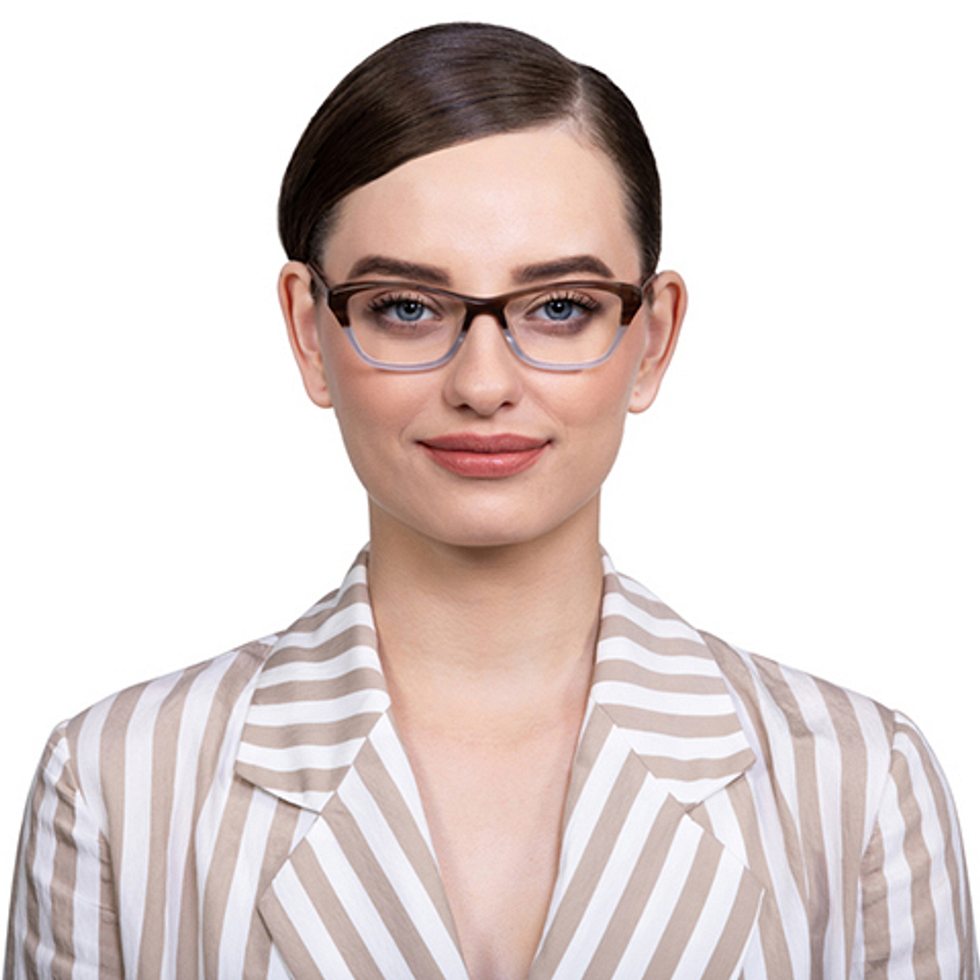 Vincent Chase Online Brown Transparent Full Rim Cat Eye left side