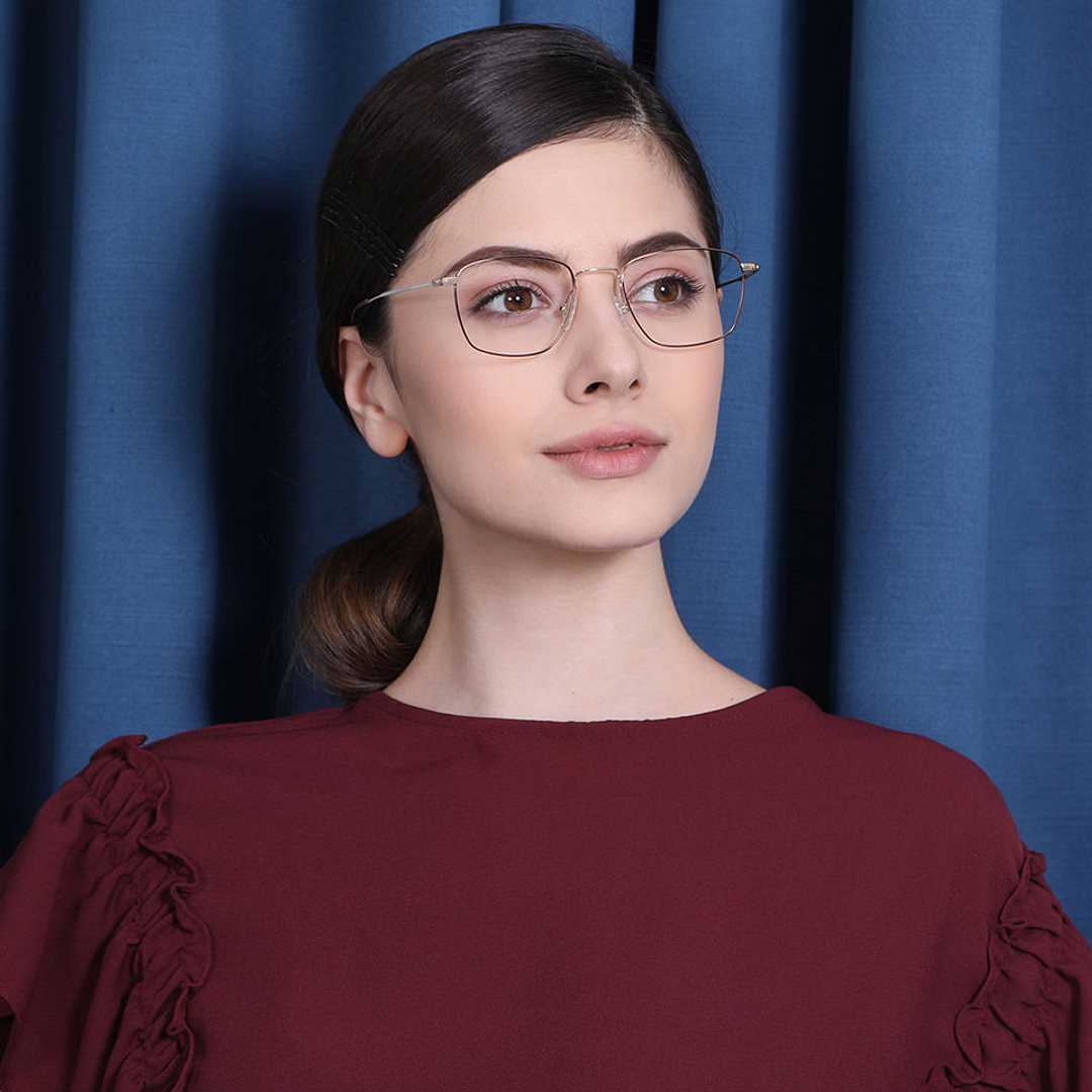 Vincent Chase Online Golden Brown Full Rim Geometric right side